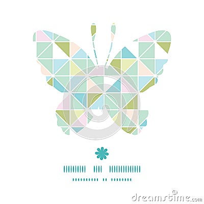 Vector colorful pastel triangle texture butterfly Vector Illustration