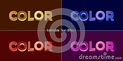 Vector colorful text effect fount pack illustration, eps10 Vector Illustration