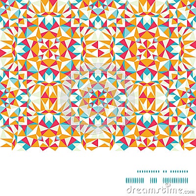 Vector colorful triangle texture horizontal frame Vector Illustration