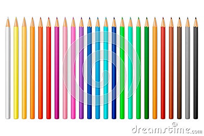 Vector colour pencils Vector Illustration