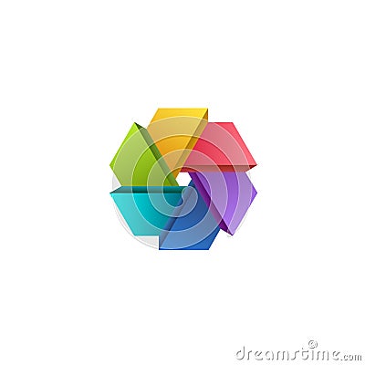 Vector colourful logo design template for business. Color Flower. Vector Illustration