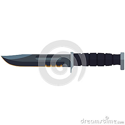 Vector combat knife isolated on white background Vector Illustration