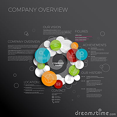 Vector Company infographic overview design template Vector Illustration