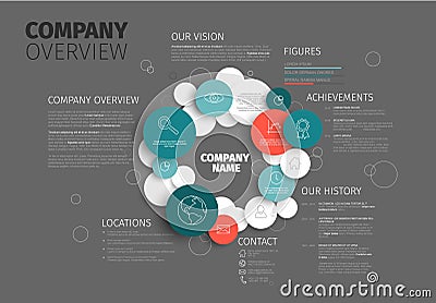 Vector Company infographic overview design template Vector Illustration