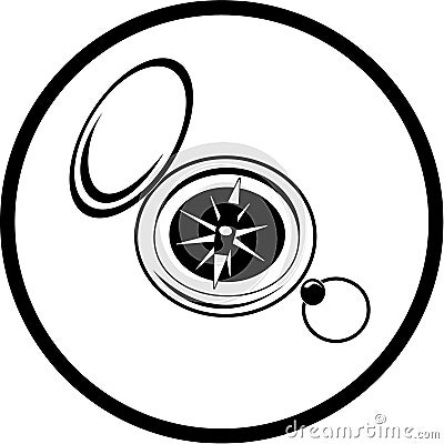 Vector compass icon Vector Illustration