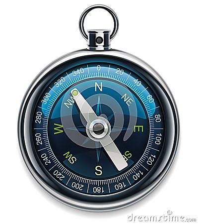 Vector compass XXL detailed icon Vector Illustration