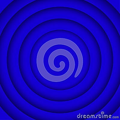 Vector Concentric Blue Circle. Blue Background. Vector Illustration