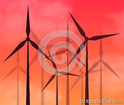 Vector concept of global wind day illustration. Vector Illustration