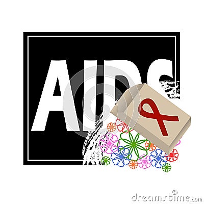 Vector concept on World AIDS Day. AIDS awareness. Vector poster about care and communication with with people with AIDS. Vector Illustration