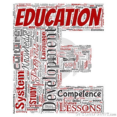 Vector education, knowledge, information letter font E Vector Illustration