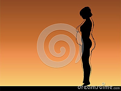 Vector conceptual fat overweight obese female vs slim fit healthy body after weight loss or diet with muscles thin young woman Vector Illustration