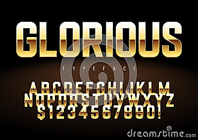 Vector condensed retro display font design, alphabet, character Vector Illustration