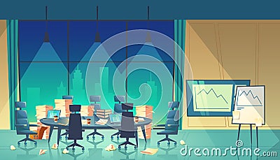 Vector conference hall for business seminar, workplace Vector Illustration