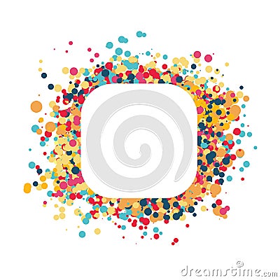 Vector confetti splash dots isolated burst colors Vector Illustration