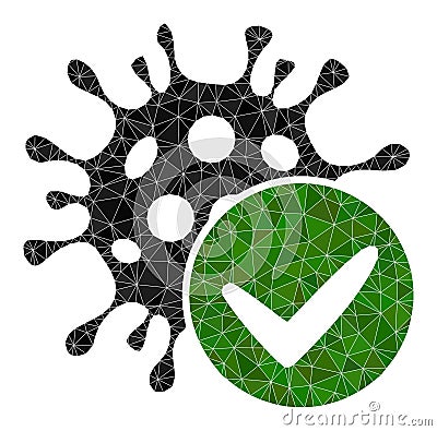 Vector Confirmed Coronavirus Triangle Filled Icon Vector Illustration