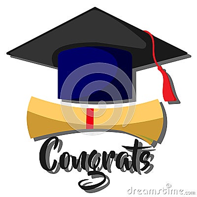 Vector congrats. graduation style Vector Illustration