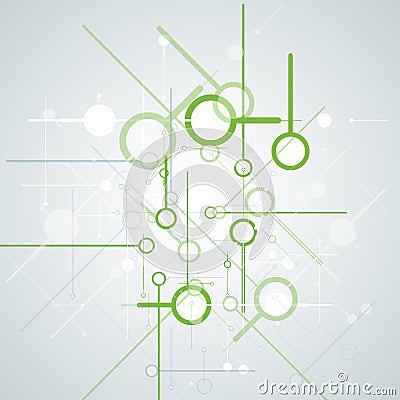 Vector connecting dots and lines. Science connect element. Modern science and technology background. Medical design Stock Photo