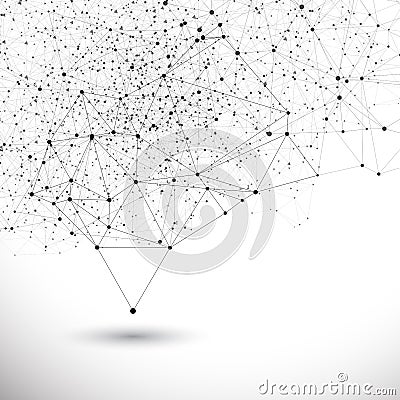 Vector connection structure background Vector Illustration