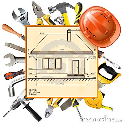 Vector Construction Layout Vector Illustration