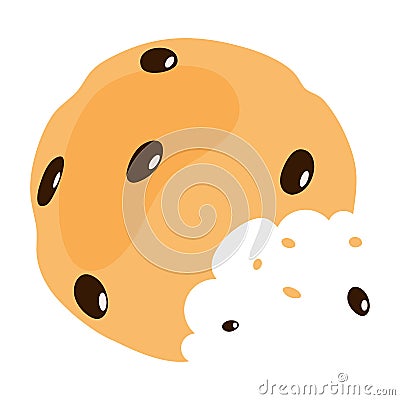 Vector cookie cartoon character Vector Illustration