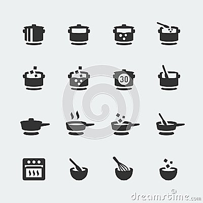 Vector cooking icons set Vector Illustration