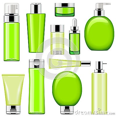 Vector Cosmetic Packaging Icons Set 10 Vector Illustration