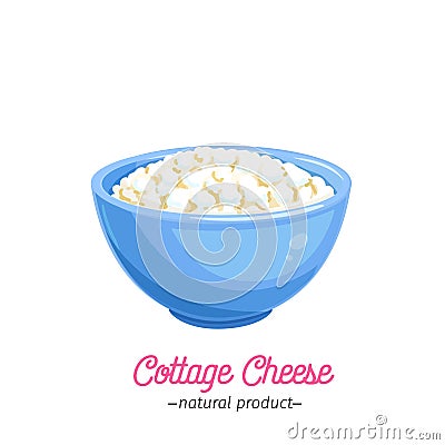 Vector cottage cheese icon Vector Illustration