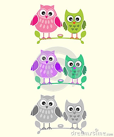 Vector Couple or massage Birds Illustration Vector Illustration