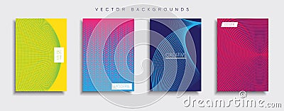 Vector cover designs. Future Poster template. Smartphone modern background set. Vector Illustration
