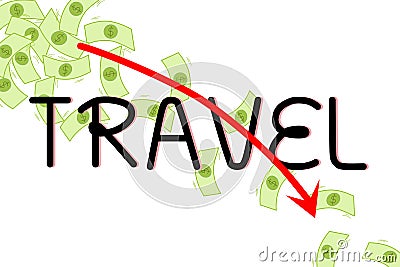 COVID-19 Coronavirus disease 2019 outbreak make economy tourism down. Vector Illustration