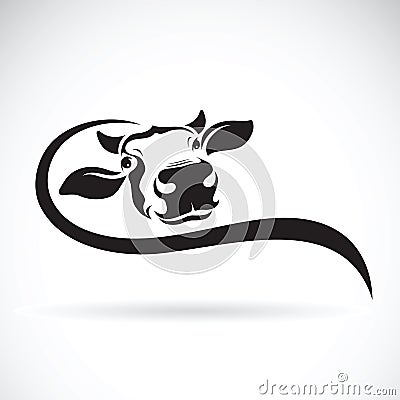 Vector of a cow head design on white background. Farm. Vector Illustration