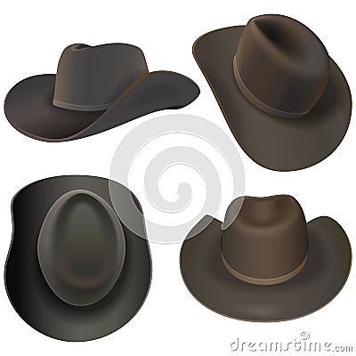 Vector Cowboy Hats Vector Illustration