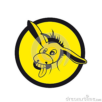 Vector crazy donkey Vector Illustration