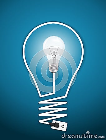 Vector creative light bulb modern design template Vector Illustration