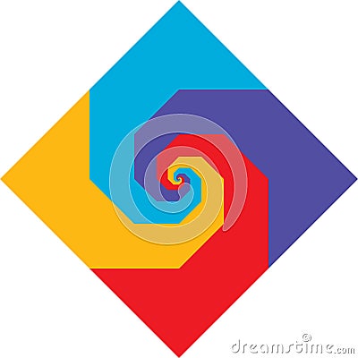 Vector Creative Minimalistic Trendy Logotype Pursuit Curve Bright Logo Concept Design Vector Illustration