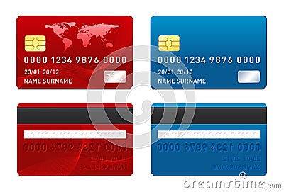 Vector Credit Card template Vector Illustration