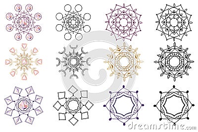 Vector crystals set Vector Illustration