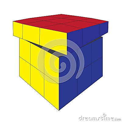 Vector of cube toy Rubik Editorial Stock Photo