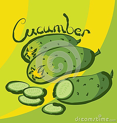 Vector cucumber Vector Illustration