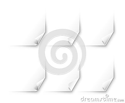 Vector curled corner of paper Vector Illustration