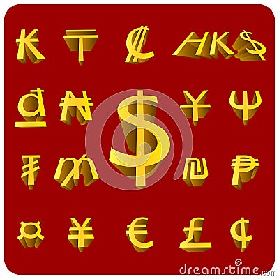Vector Currency symbol Vector Illustration