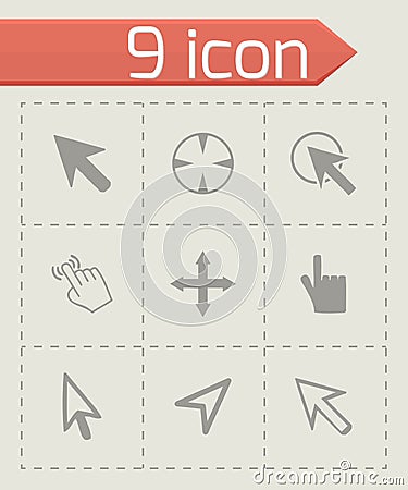 Vector cursor icons set Vector Illustration