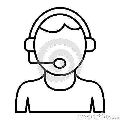 Vector Customer Services Outline Icon Design Vector Illustration