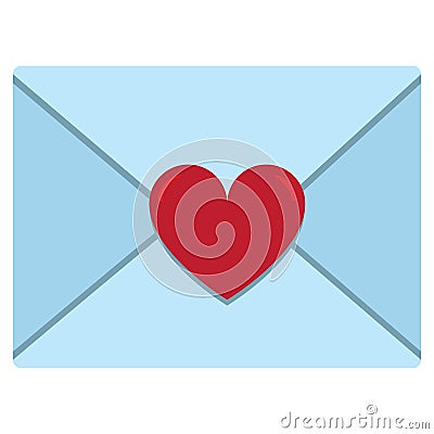 Vector cute kawaii letter envelope colorful isolated Stock Photo