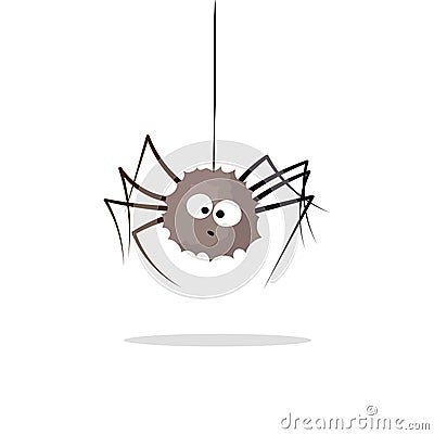 Vector cute spider. Happy Halloween Vector Illustration