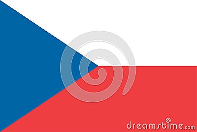 Czech Republic officially flag Vector Illustration