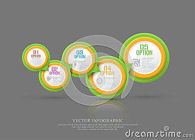 Vector 3d abstract element for business. Strategy in stages. Ste Vector Illustration