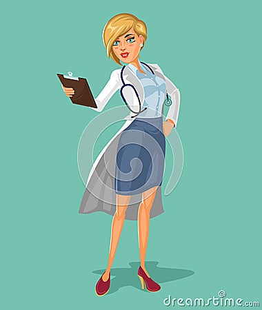 Vector 3d doctor woman Vector Illustration