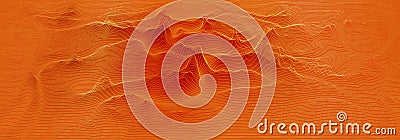 Vector 3d echo audio wavefrom spectrum. Music waves oscillation graph futuristic visualization. Orange line impulse Vector Illustration