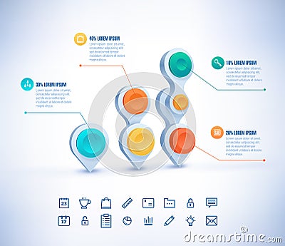 Vector 3D illustration Infographic. Eps 10 Vector Illustration